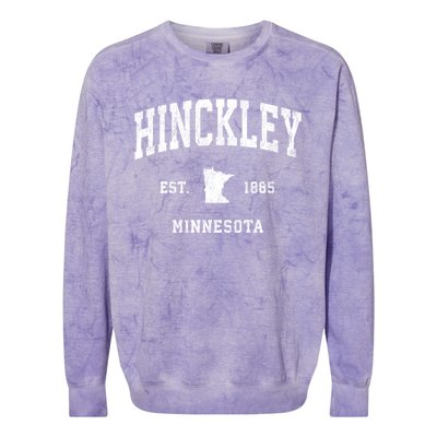 Hinckley Minnesota Mn Vintage Athletic Sports Colorblast Crewneck Sweatshirt