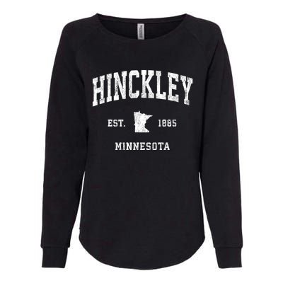 Hinckley Minnesota Mn Vintage Athletic Sports Womens California Wash Sweatshirt