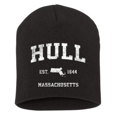 Hull Massachusetts Ma Vintage Athletic Sports Short Acrylic Beanie