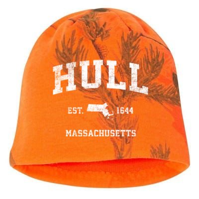 Hull Massachusetts Ma Vintage Athletic Sports Kati - Camo Knit Beanie