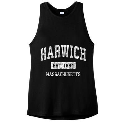 Harwich Massachusetts Ma Vintage Sports Established Ladies PosiCharge Tri-Blend Wicking Tank