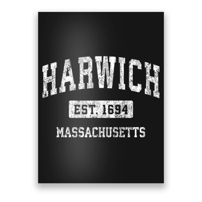 Harwich Massachusetts Ma Vintage Sports Established Poster