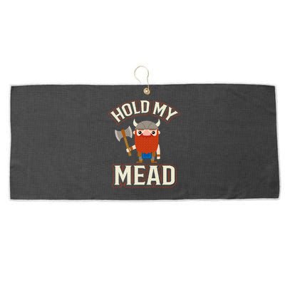 Hold My Mead Cute Viking Norse Scandinavia Valhalla Gift  Large Microfiber Waffle Golf Towel