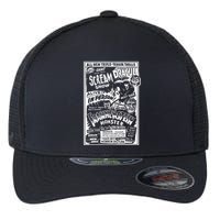 Horror Movie Monsters Mummy Wolfman Dracula Frankenstein Flexfit Unipanel Trucker Cap