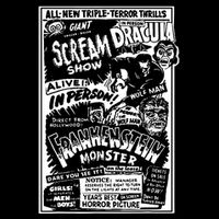 Horror Movie Monsters Mummy Wolfman Dracula Frankenstein Cropped Pullover Crew