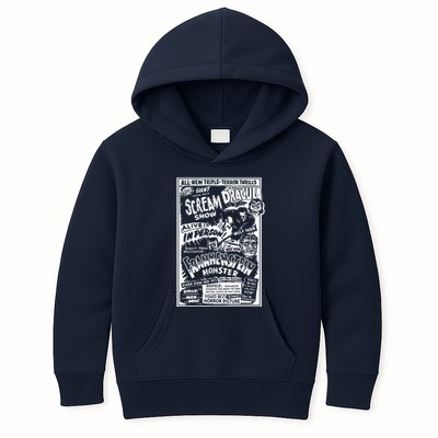 Horror Movie Monsters Mummy Wolfman Dracula Frankenstein Kids Hoodie