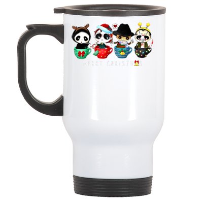 Horror Movie Merry Christmas Chibi Characters Stainless Steel Travel Mug