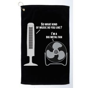 Heavy Metal Music Fan Big Metal Fan Funny Metalhead Rock Pun Platinum Collection Golf Towel