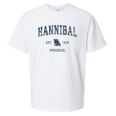 Hannibal Missouri Mo Vintage Sports Design Sueded Cloud Jersey T-Shirt