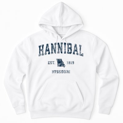 Hannibal Missouri Mo Vintage Sports Design Hoodie