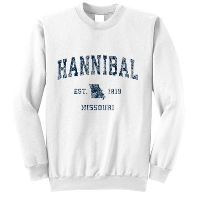 Hannibal Missouri Mo Vintage Sports Design Sweatshirt