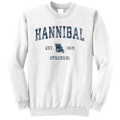 Hannibal Missouri Mo Vintage Sports Design Sweatshirt