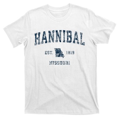 Hannibal Missouri Mo Vintage Sports Design T-Shirt