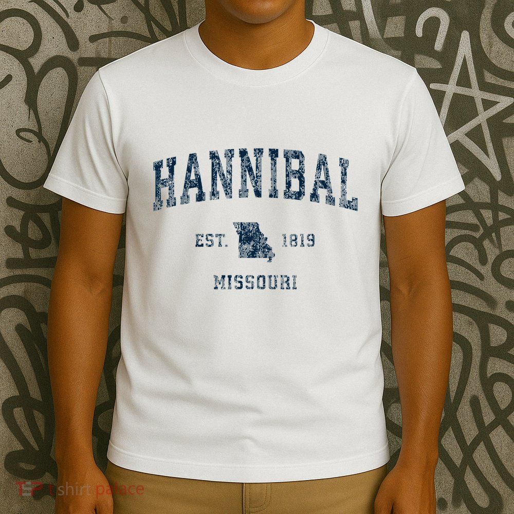 Hannibal Missouri Mo Vintage Sports Design T-Shirt