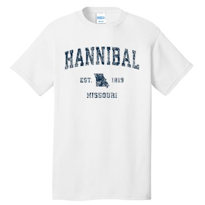 Hannibal Missouri Mo Vintage Sports Design Tall T-Shirt