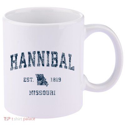Hannibal Missouri Mo Vintage Sports Design 11oz C Handle Ceramic Mug