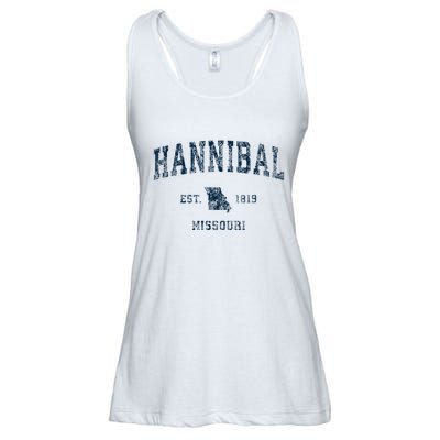 Hannibal Missouri Mo Vintage Sports Design Ladies Essential Flowy Tank