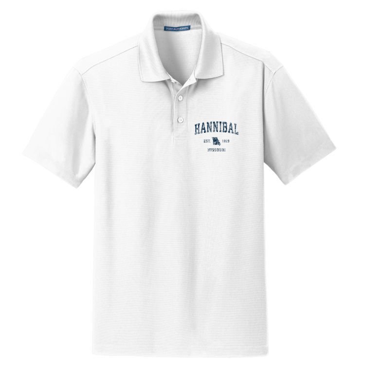 Hannibal Missouri Mo Vintage Sports Design Dry Zone Grid Polo