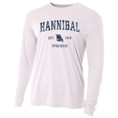 Hannibal Missouri Mo Vintage Sports Design Cooling Performance Long Sleeve Crew