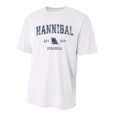 Hannibal Missouri Mo Vintage Sports Design Performance Sprint T-Shirt