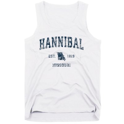 Hannibal Missouri Mo Vintage Sports Design Tank Top