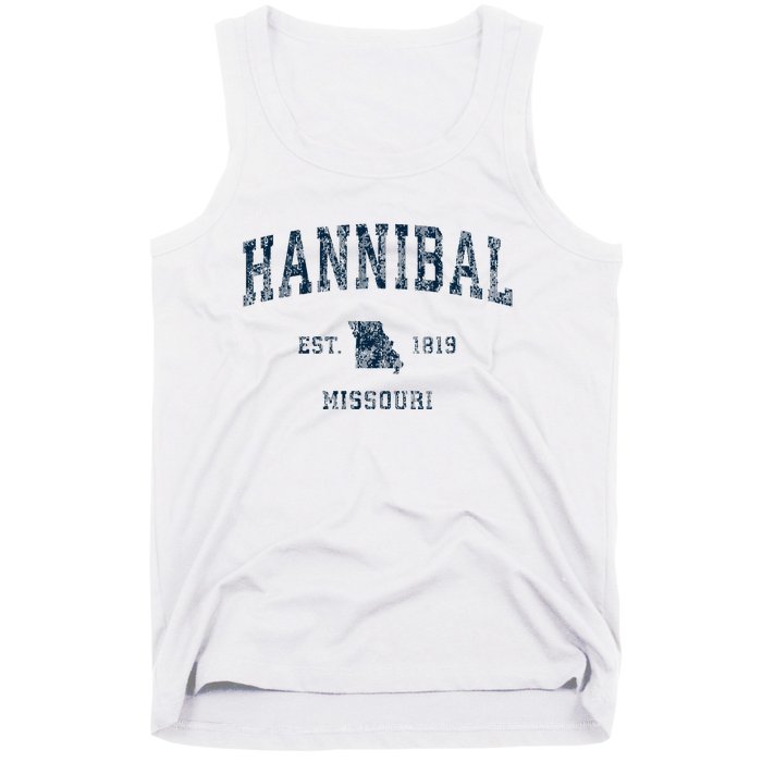 Hannibal Missouri Mo Vintage Sports Design Tank Top