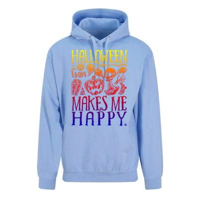 Halloween Makes Me Happy Spooky Stuff Gift Unisex Surf Hoodie