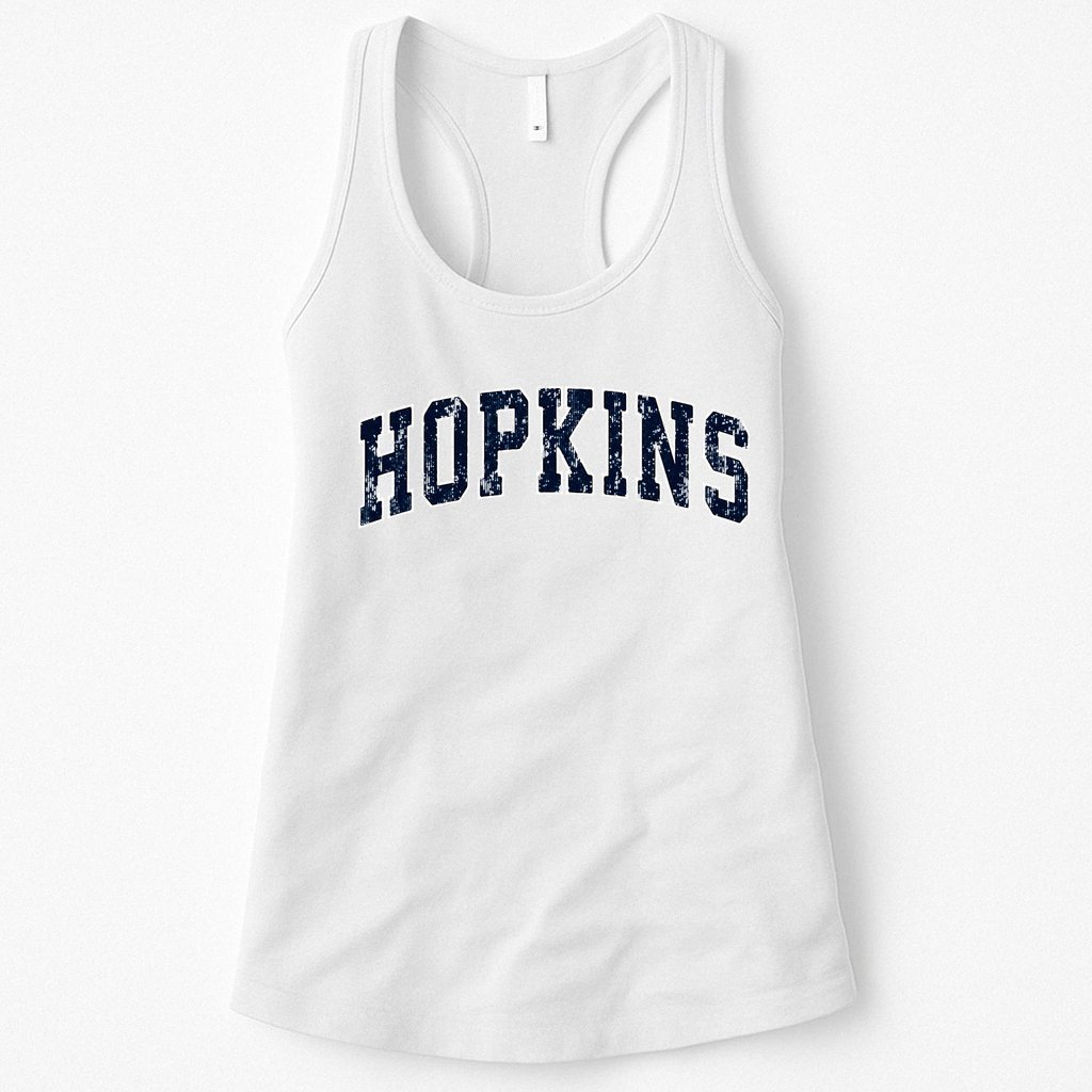 H.O.P.K.I.N.S Minnesota Mn Vintage Sports Design N.A.V.Y Womens Tank Top