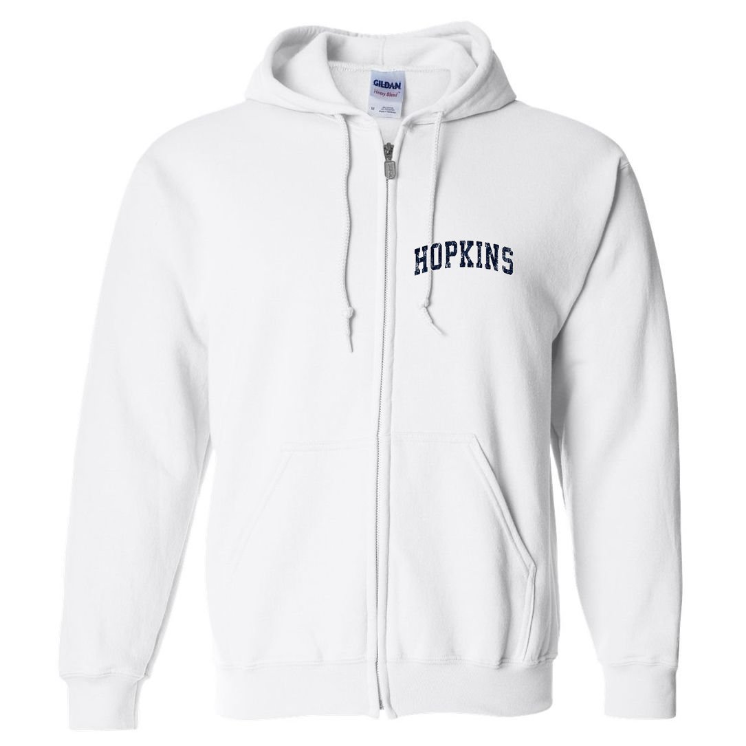 H.O.P.K.I.N.S Minnesota Mn Vintage Sports Design N.A.V.Y Full Zip Hoodie
