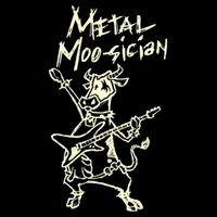 Heavy Metal Moosician Goth Bull Guitar Playing Cow 16 in Basic Backpack