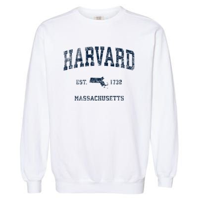 H.A.R.V.A.R.D Massachusetts Ma Vintage Sports Design Garment-Dyed Sweatshirt