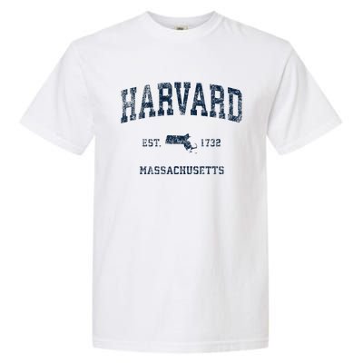 H.A.R.V.A.R.D Massachusetts Ma Vintage Sports Design Garment-Dyed Heavyweight T-Shirt