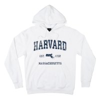 H.A.R.V.A.R.D Massachusetts Ma Vintage Sports Design Hoodie