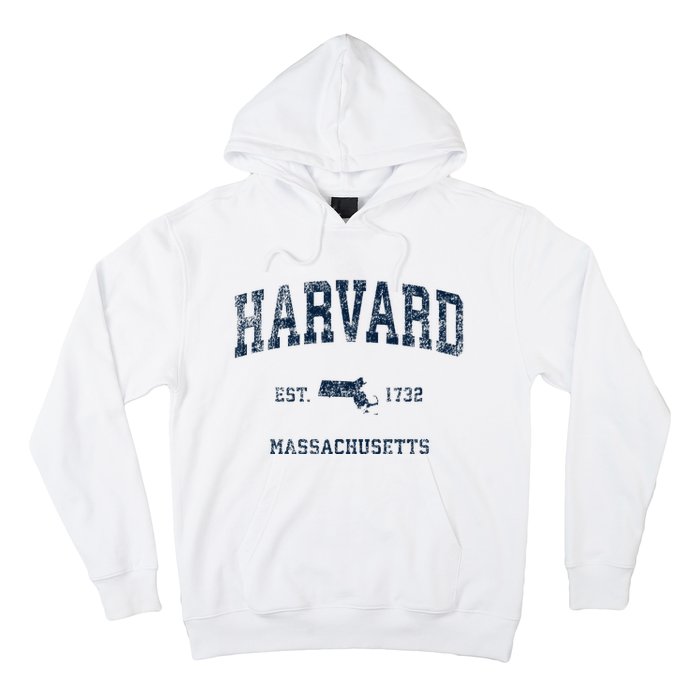 H.A.R.V.A.R.D Massachusetts Ma Vintage Sports Design Hoodie