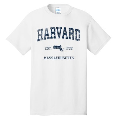 H.A.R.V.A.R.D Massachusetts Ma Vintage Sports Design Tall T-Shirt