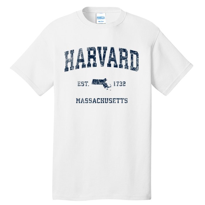 H.A.R.V.A.R.D Massachusetts Ma Vintage Sports Design Tall T-Shirt