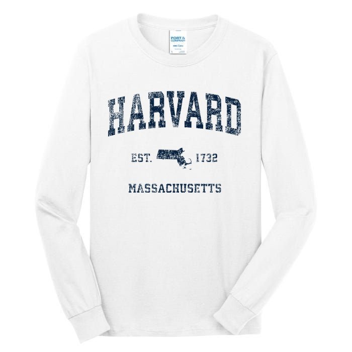 H.A.R.V.A.R.D Massachusetts Ma Vintage Sports Design Tall Long Sleeve T-Shirt