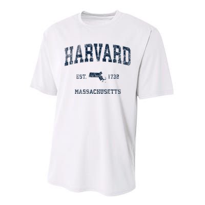 H.A.R.V.A.R.D Massachusetts Ma Vintage Sports Design Performance Sprint T-Shirt