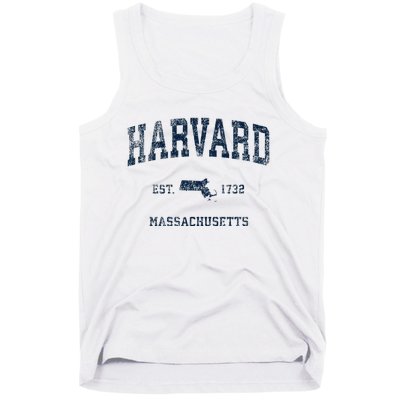 H.A.R.V.A.R.D Massachusetts Ma Vintage Sports Design Tank Top