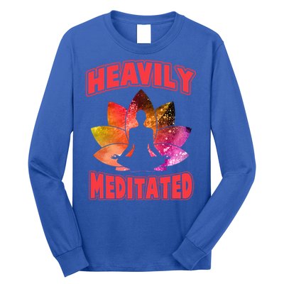 Heavily Meditated Meditation Lovers Meditation Gift Long Sleeve Shirt