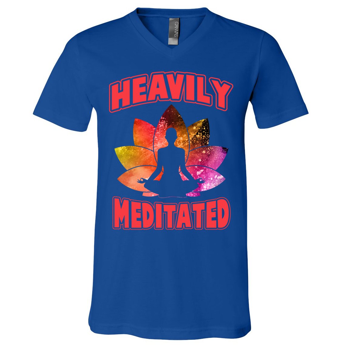 Heavily Meditated Meditation Lovers Meditation Gift V-Neck T-Shirt