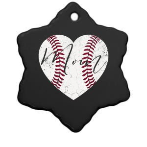 Heart Mom MotherS Day Christmas Baseball Softball Gift Ceramic Star Ornament