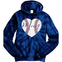 Heart Mom MotherS Day Christmas Baseball Softball Gift Tie Dye Hoodie