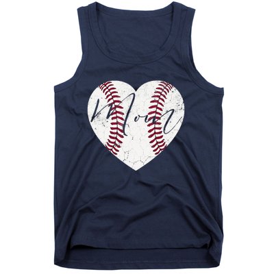 Heart Mom MotherS Day Christmas Baseball Softball Gift Tank Top