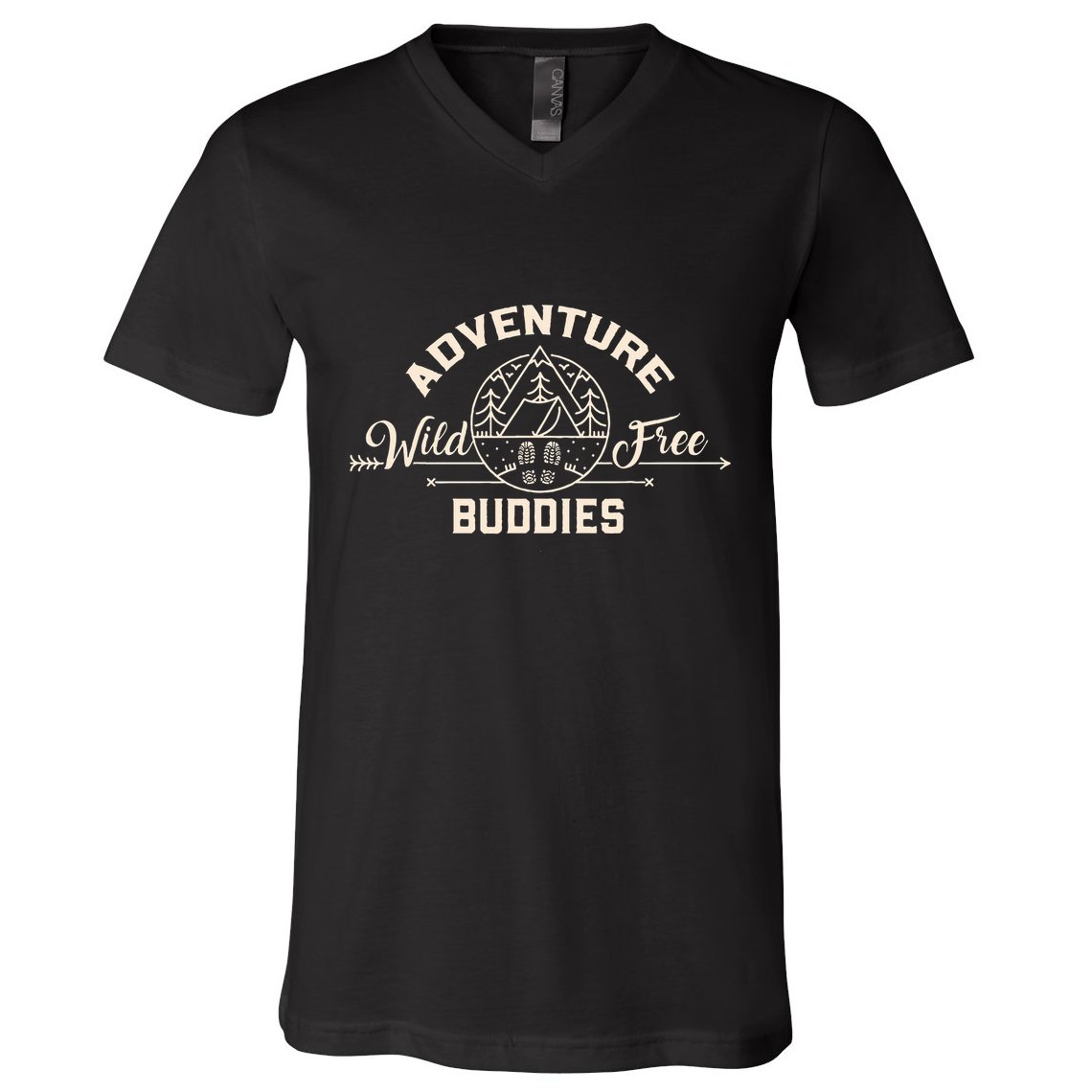 Hiking Mountains Meme Quote Adventure Buddies V-Neck T-Shirt
