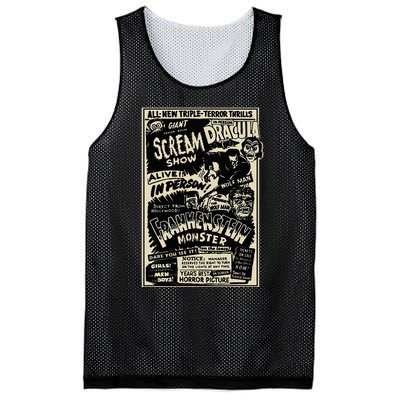 Horror Movie Monster Mummy Dracula Werewolf Frankenstein Mesh Reversible Basketball Jersey Tank