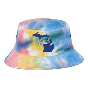 Hessel Michigan MI Map Tie Dye Newport Bucket Hat