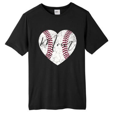 Heart Mom Mother's Day Christmas Baseball Softball Gift Tall Fusion ChromaSoft Performance T-Shirt