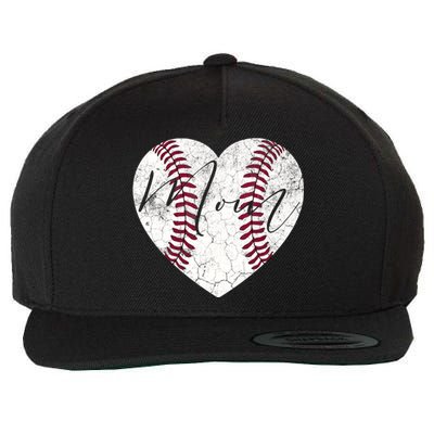 Heart Mom Mother's Day Christmas Baseball Softball Gift Wool Snapback Cap