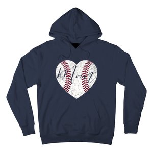 Heart Mom Mother's Day Christmas Baseball Softball Gift Hoodie